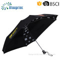 Custom special square shape automatic 3 folding umbrellas for men